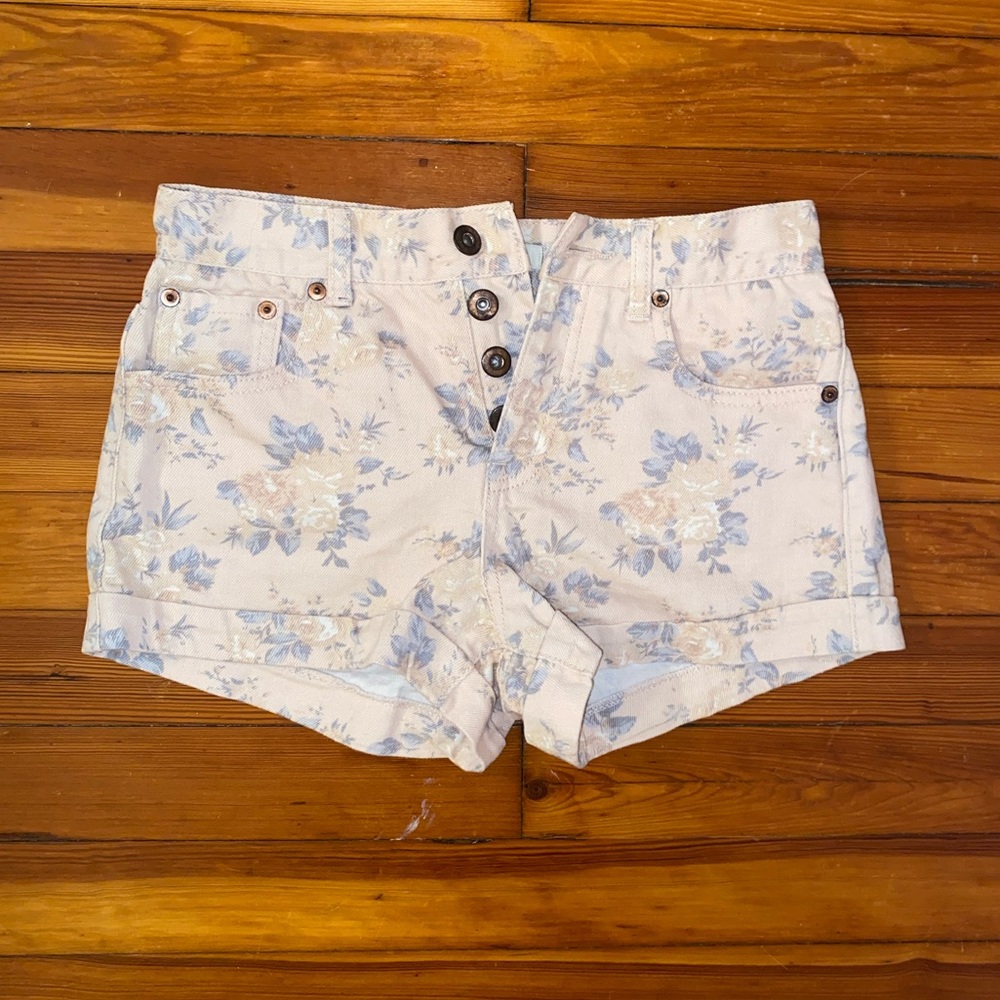 High-Waisted Floral Shorts